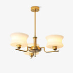 Golden Vintage Glass Chandelier
