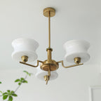 Golden Vintage Glass Chandelier