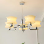 Golden Vintage Glass Chandelier