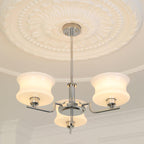 Golden Vintage Glass Chandelier