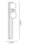 Long Strip Stone Travertine Wall Light