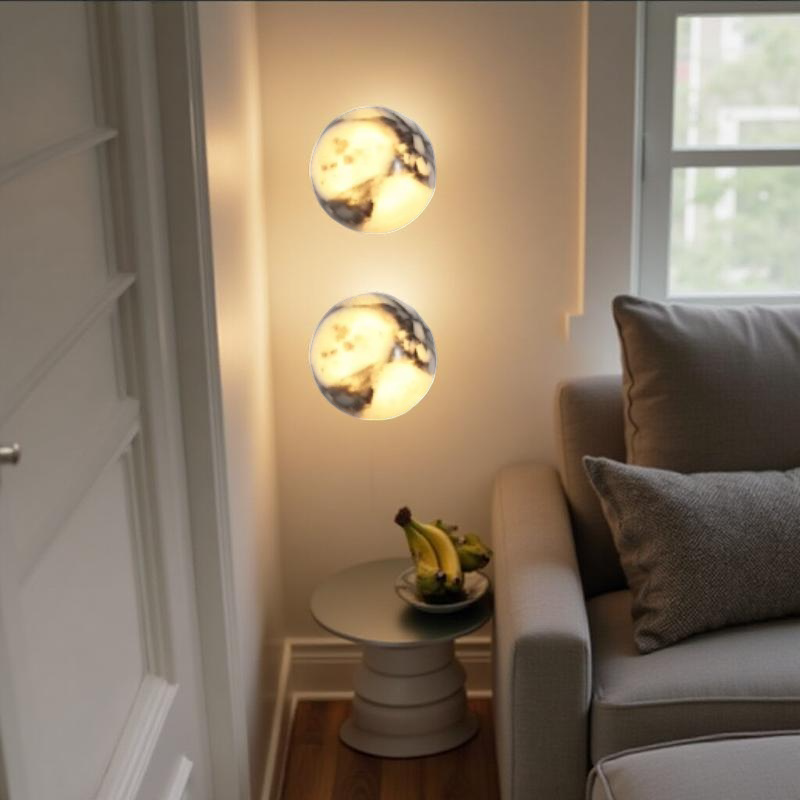 Nordic Black Marble Wall Sconce