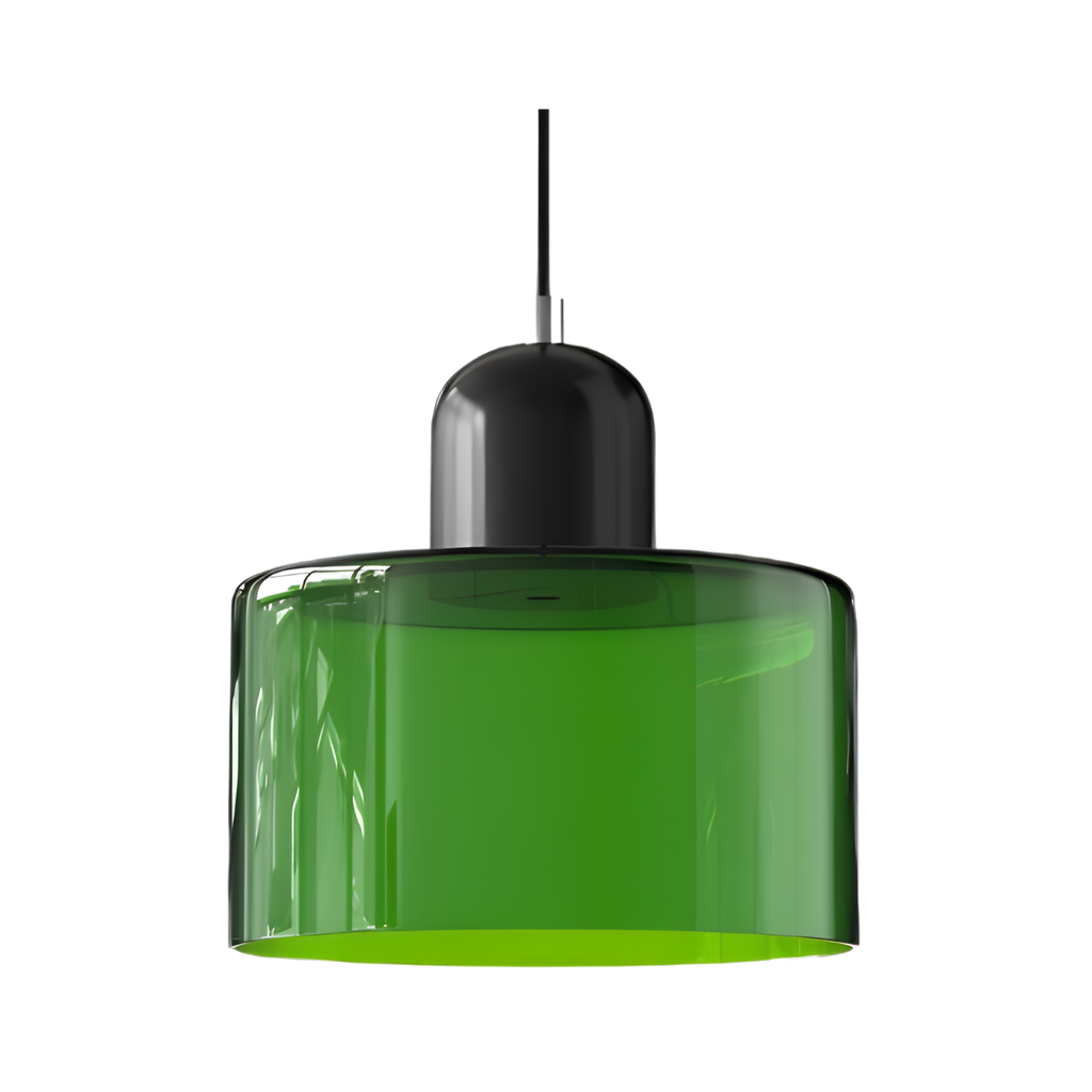Nordic Iron Body Two-Tone Glass Pendant Light