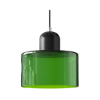 Nordic Iron Body Two-Tone Glass Pendant Light