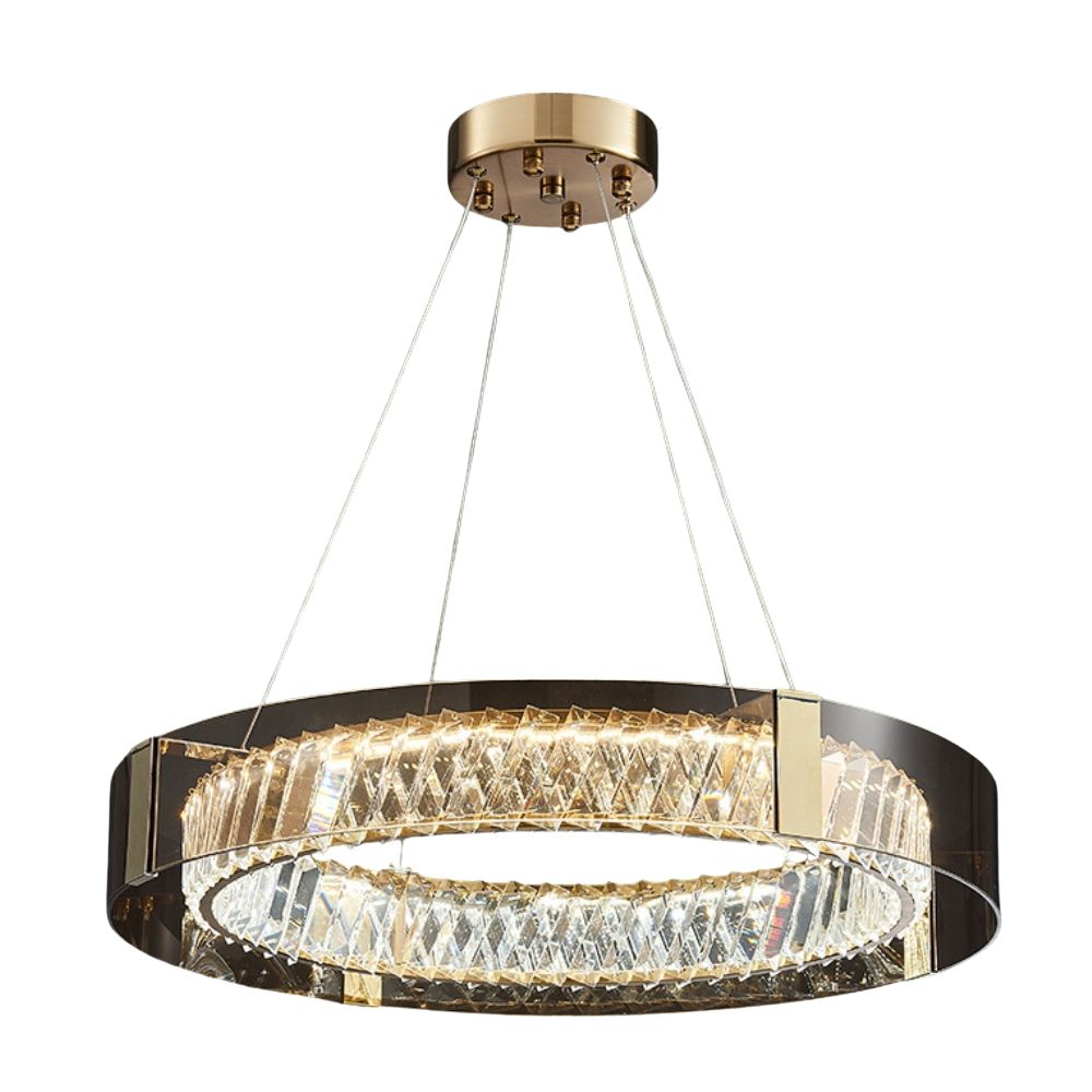 Nordic Crystal Stainless Steel Glass Chandelier