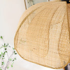 Bamboo Rattan Petal Rustic Wicker Pendant Light