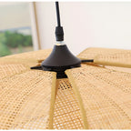 Bamboo Rattan Petal Rustic Wicker Pendant Light