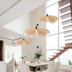 Bamboo Rattan Petal Rustic Wicker Pendant Light