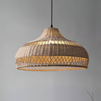 Boho Hand-Woven Rattan Pendant Light
