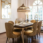 Boho Hand-Woven Rattan Pendant Light