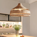 Boho Hand-Woven Rattan Pendant Light