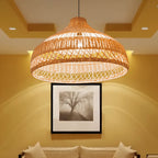 Boho Hand-Woven Rattan Pendant Light