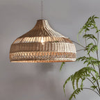 Boho Hand-Woven Rattan Pendant Light