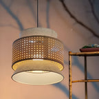 Boho Handwoven Bamboo Pendant Light