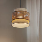Boho Handwoven Bamboo Pendant Light