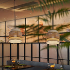 Boho Handwoven Bamboo Pendant Light