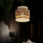 Boho Handwoven Bamboo Pendant Light