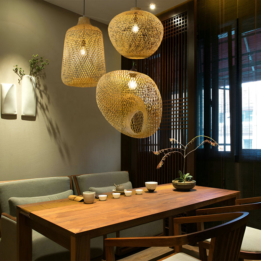 Solaya Handwoven Bamboo Pendant Light