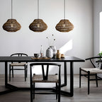 Boho Style Woven Handmade Rattan Pendant Light