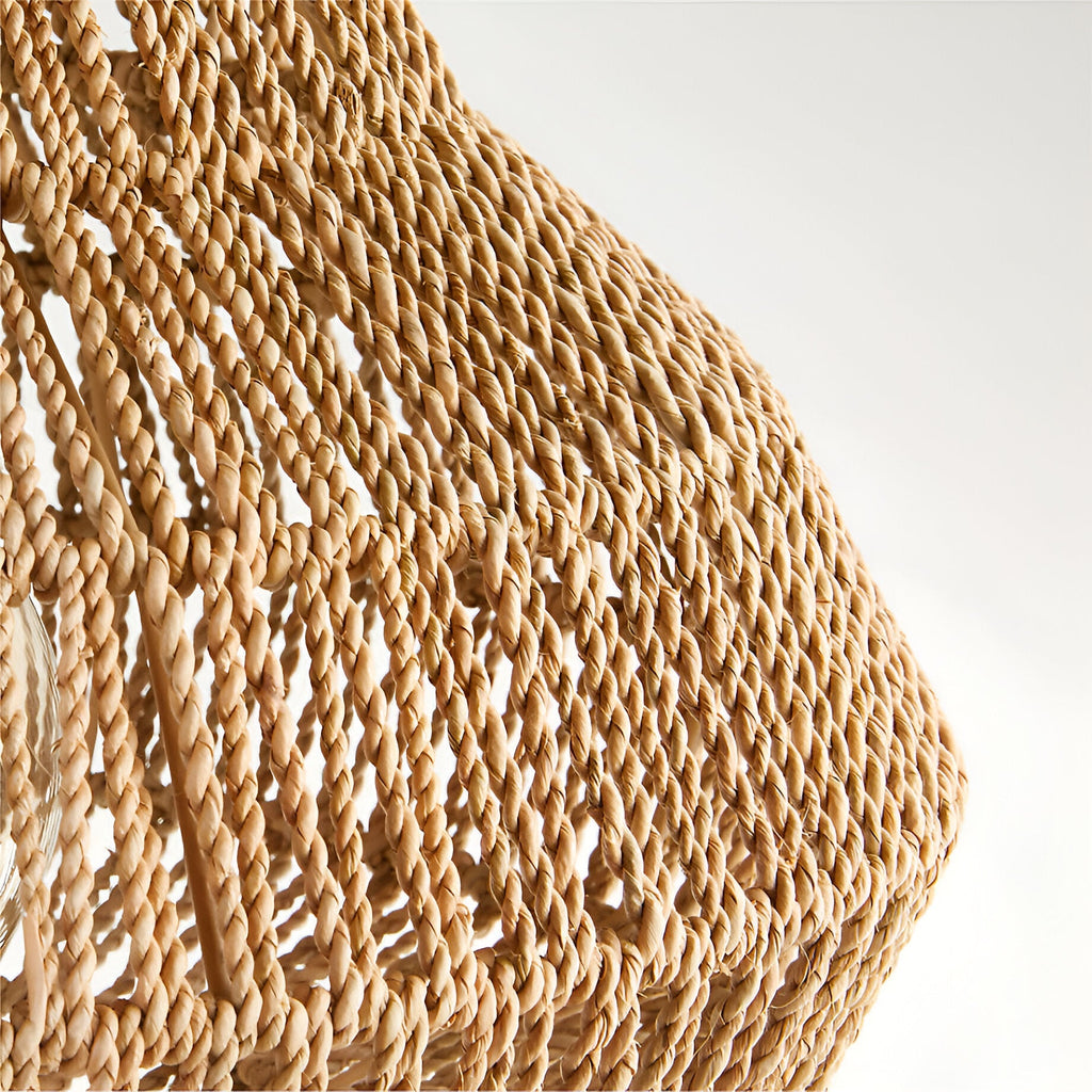 Boho Style Woven Handmade Rattan Pendant Light
