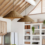 Japandi Artisan Shine Rattan Pendant Light