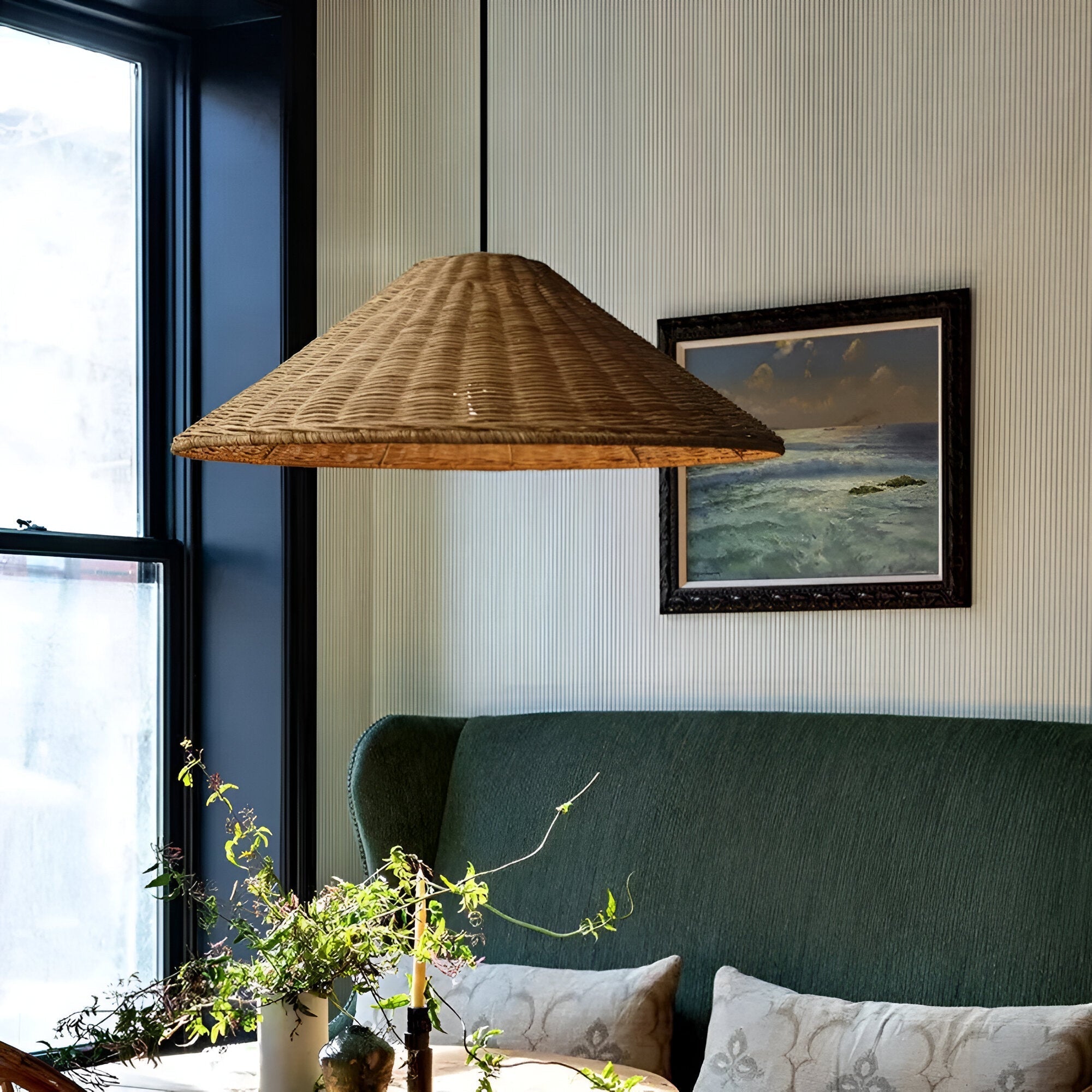Japandi Artisan Shine Rattan Pendant Light