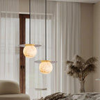 Brass and Alabaster Spherical Light