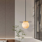Brass and Alabaster Spherical Light