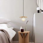 Brass and Alabaster Spherical Light
