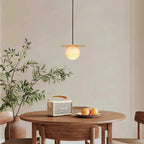 Brass and Alabaster Spherical Light