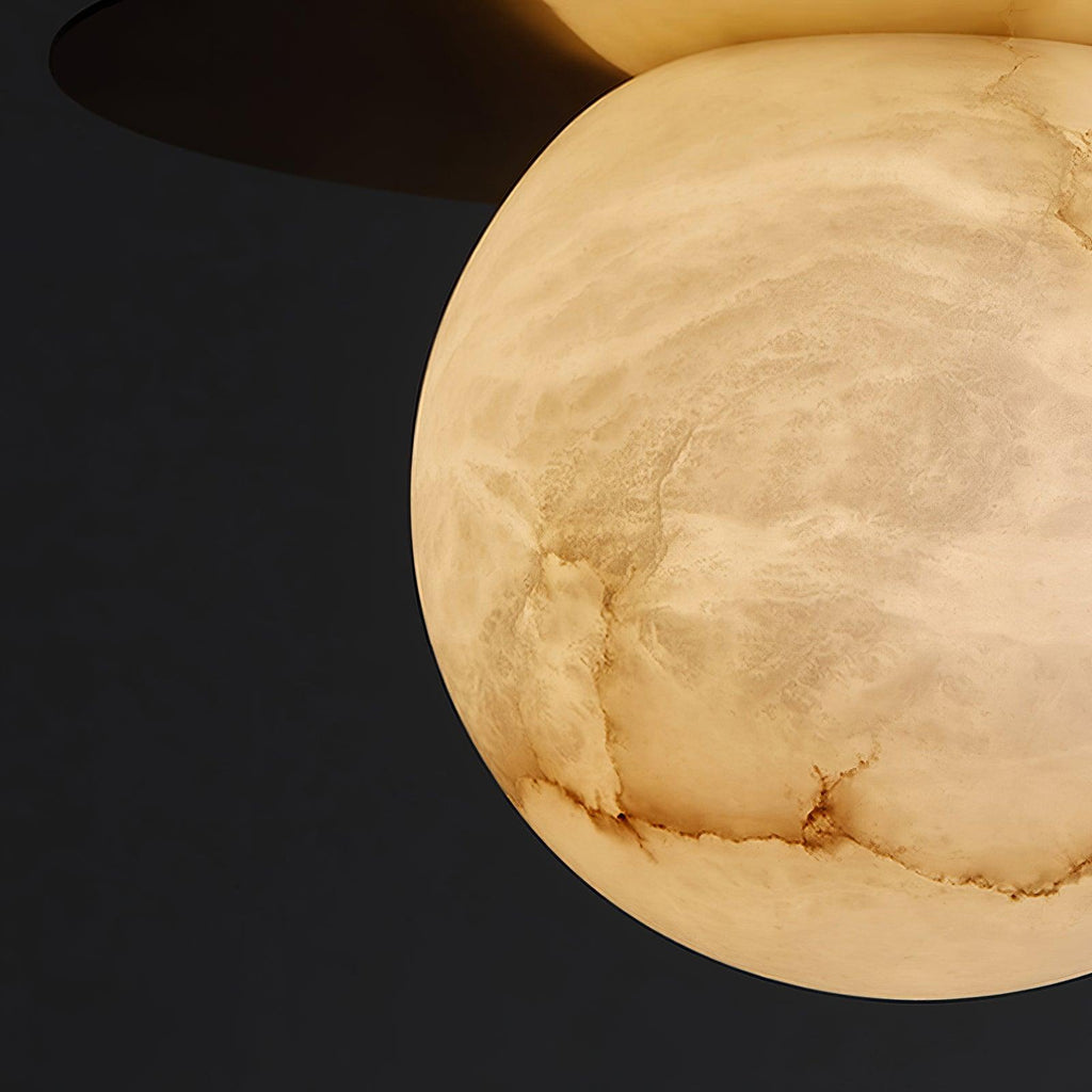 Brass and Alabaster Spherical Light