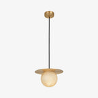 Brass and Alabaster Spherical Light