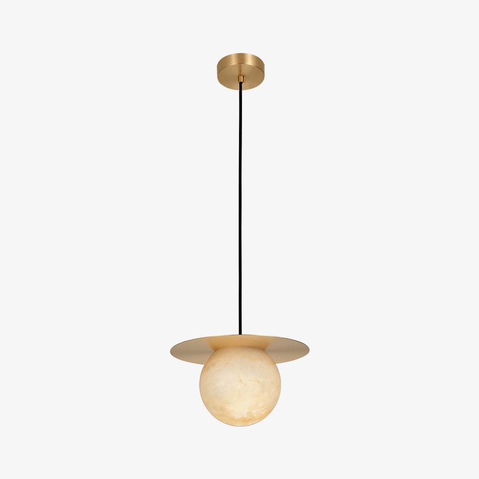 Brass and Alabaster Spherical Light