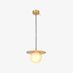 Brass and Alabaster Spherical Light