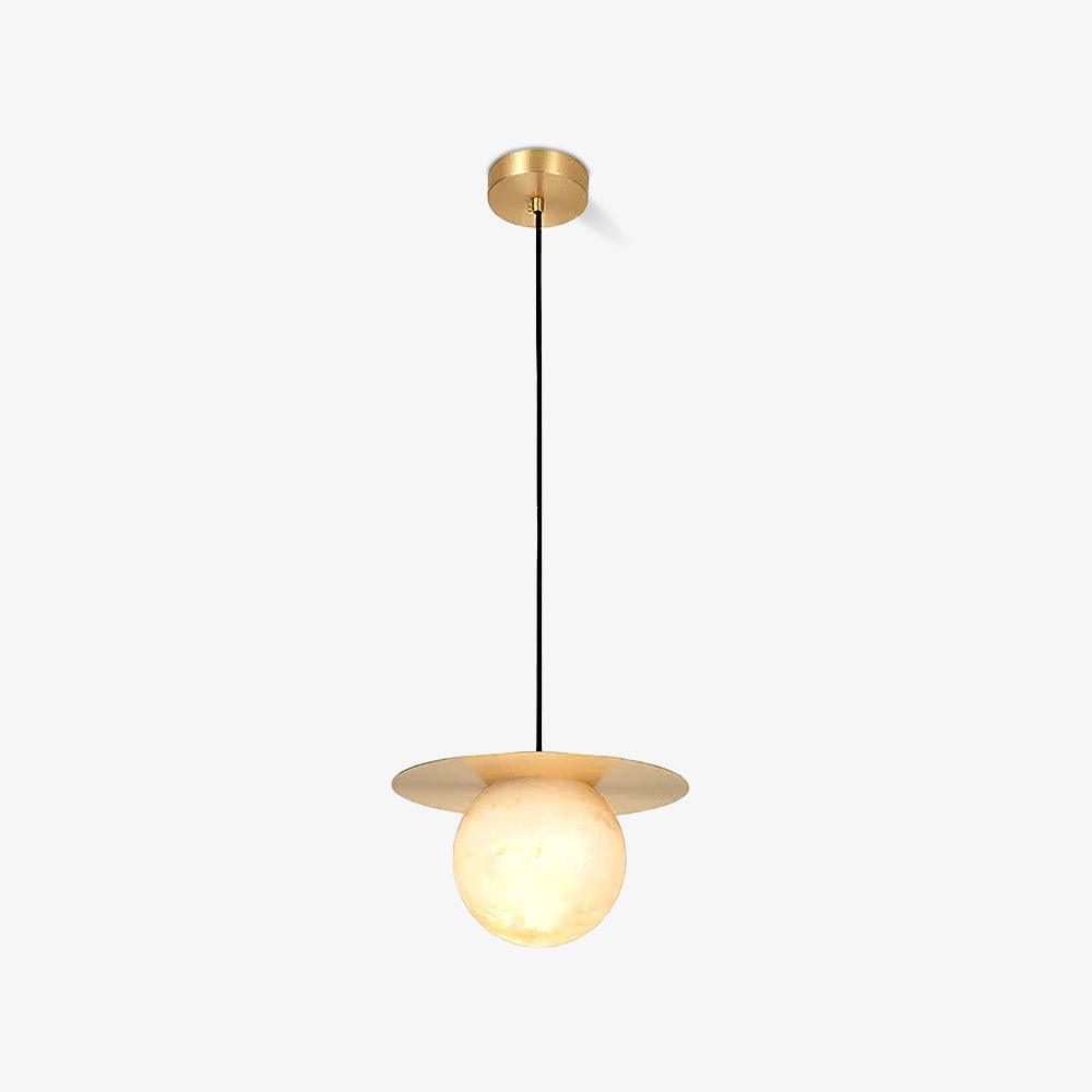 Brass and Alabaster Spherical Light