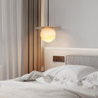 Brass and Alabaster Spherical Light