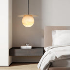 Brass and Alabaster Spherical Light