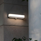 Modern Minimalist Rectangular Acrylic Sensor Solar IP65 Waterproof Outdoor Wall Light
