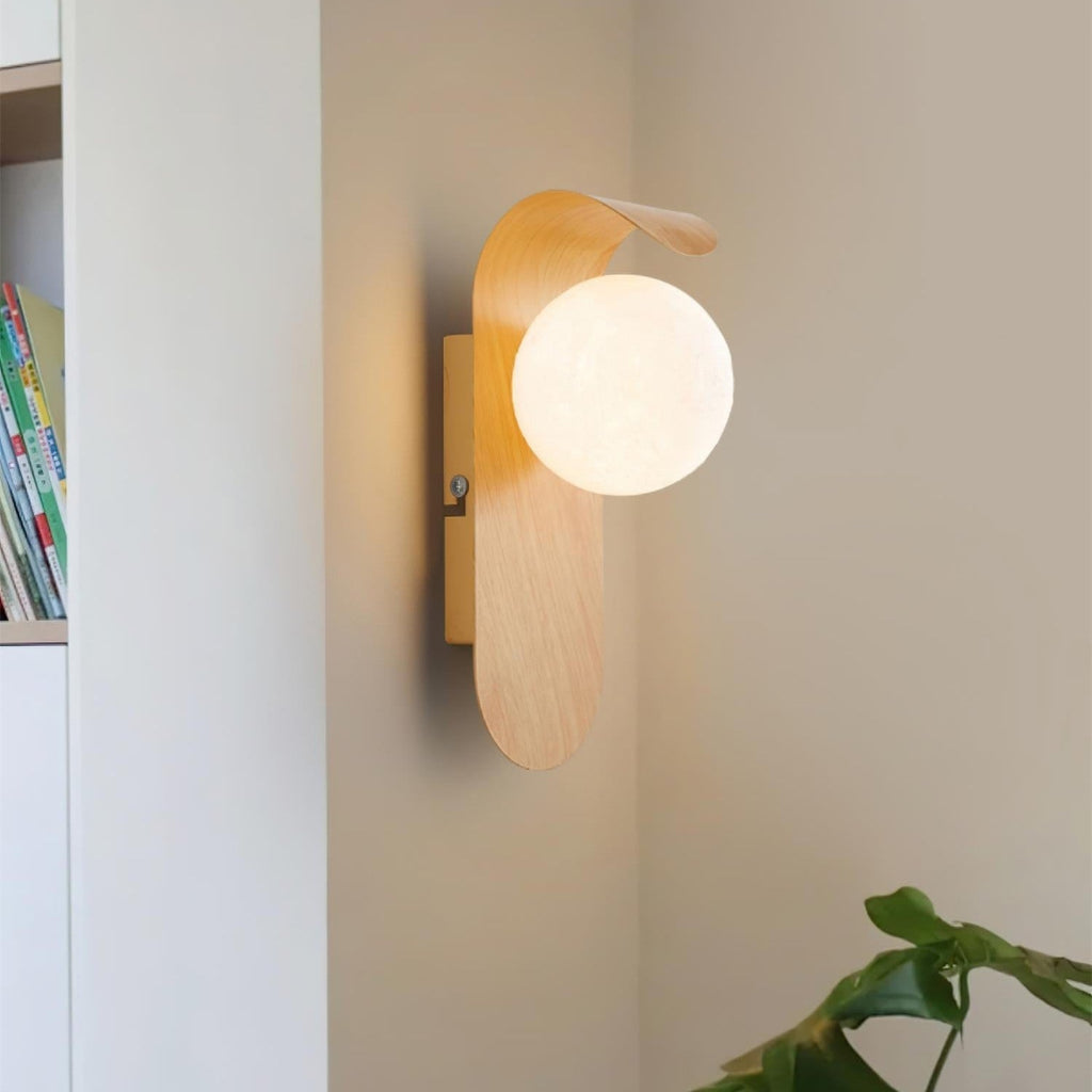 Carlyle Nordic Minimalist Iron Wood Accent LED Wall Light
