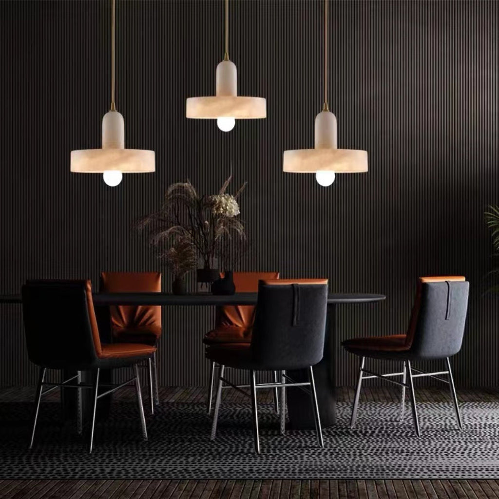 Elegant Alabaster Marble Pendant Light