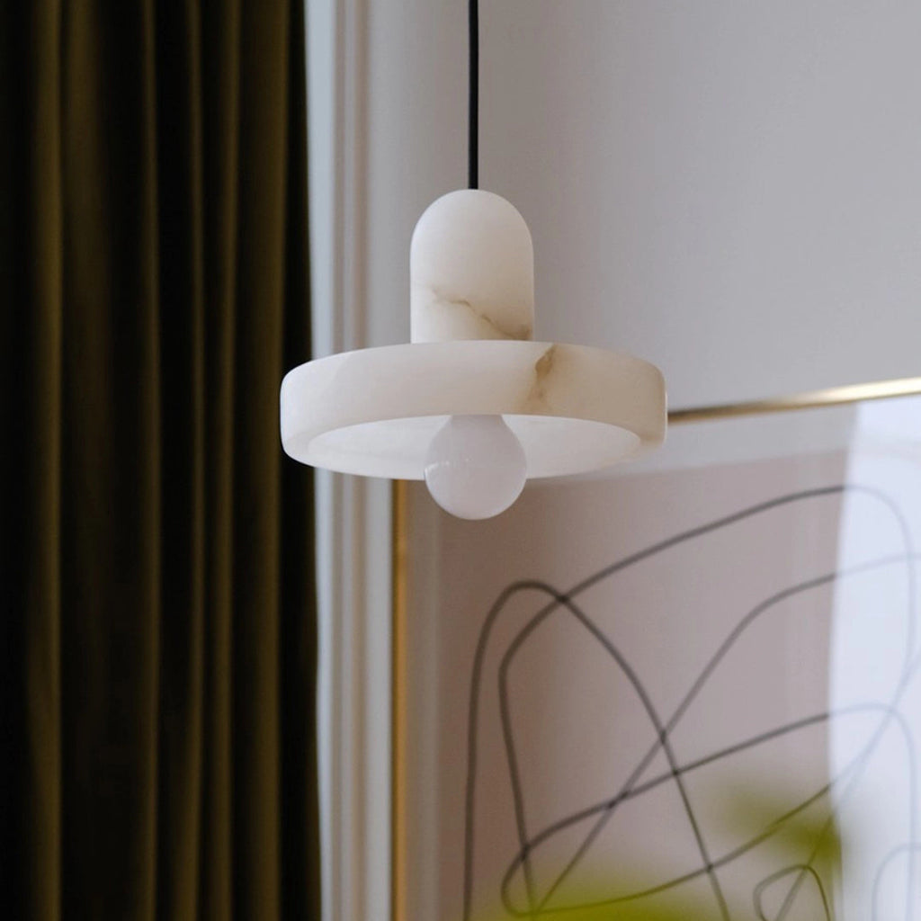 Elegant Alabaster Marble Pendant Light