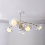 Marais Art Deco Glass and Metal Chandelier