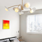 Marais Art Deco Glass and Metal Chandelier