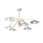 Marais Art Deco Glass and Metal Chandelier