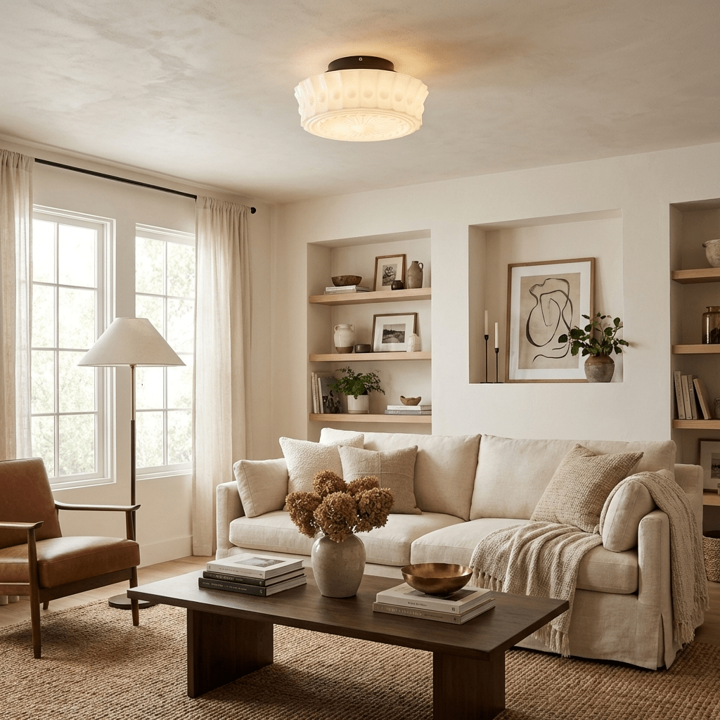 Elia Vintage Nordic Glass Ceiling Light