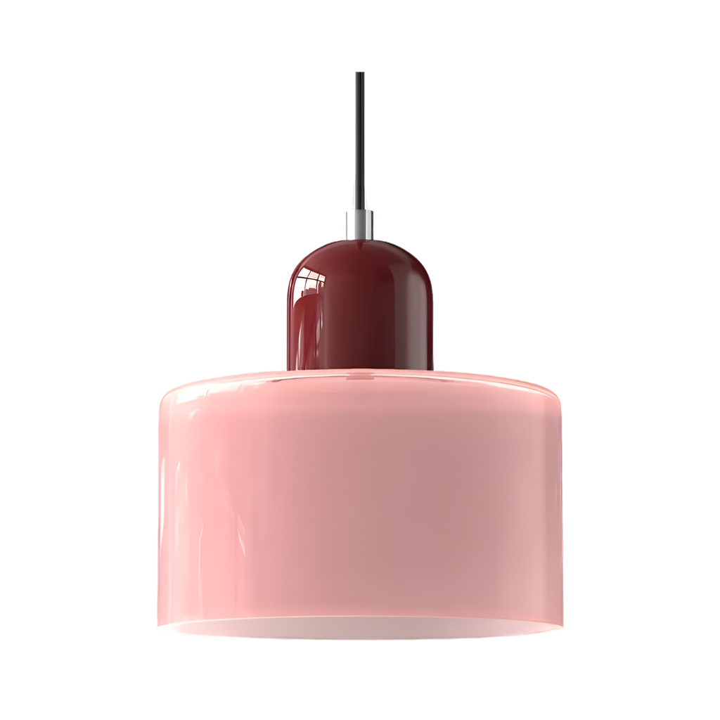 Nordic Iron Body Two-Tone Glass Pendant Light