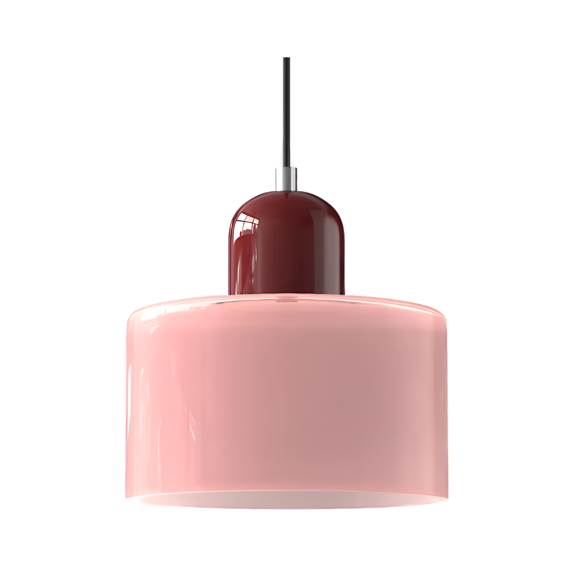 Nordic Iron Body Two-Tone Glass Pendant Light