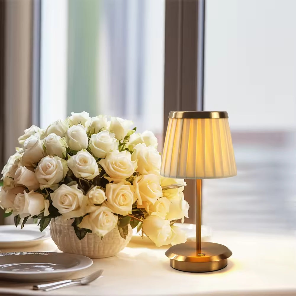 Classic Wireless Elegance Fabric Table Lamp