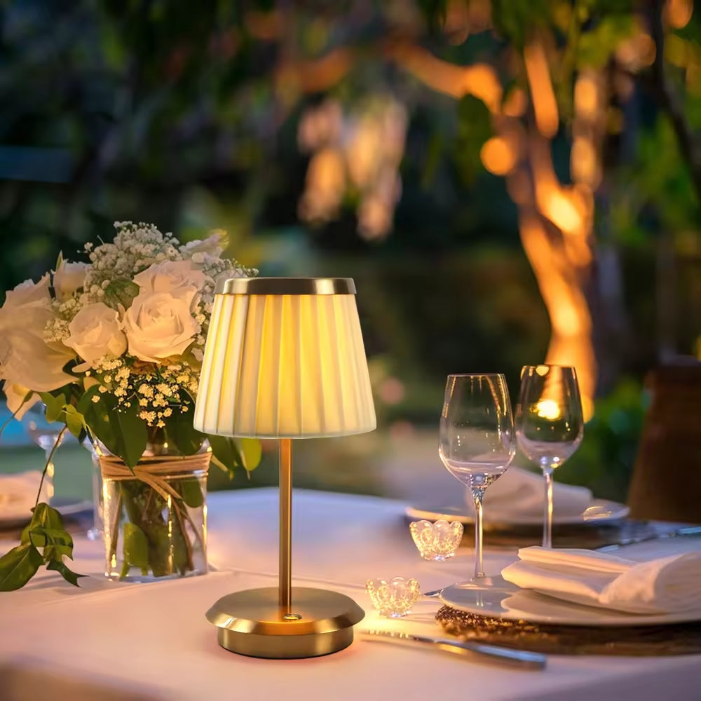 Classic Wireless Elegance Fabric Table Lamp