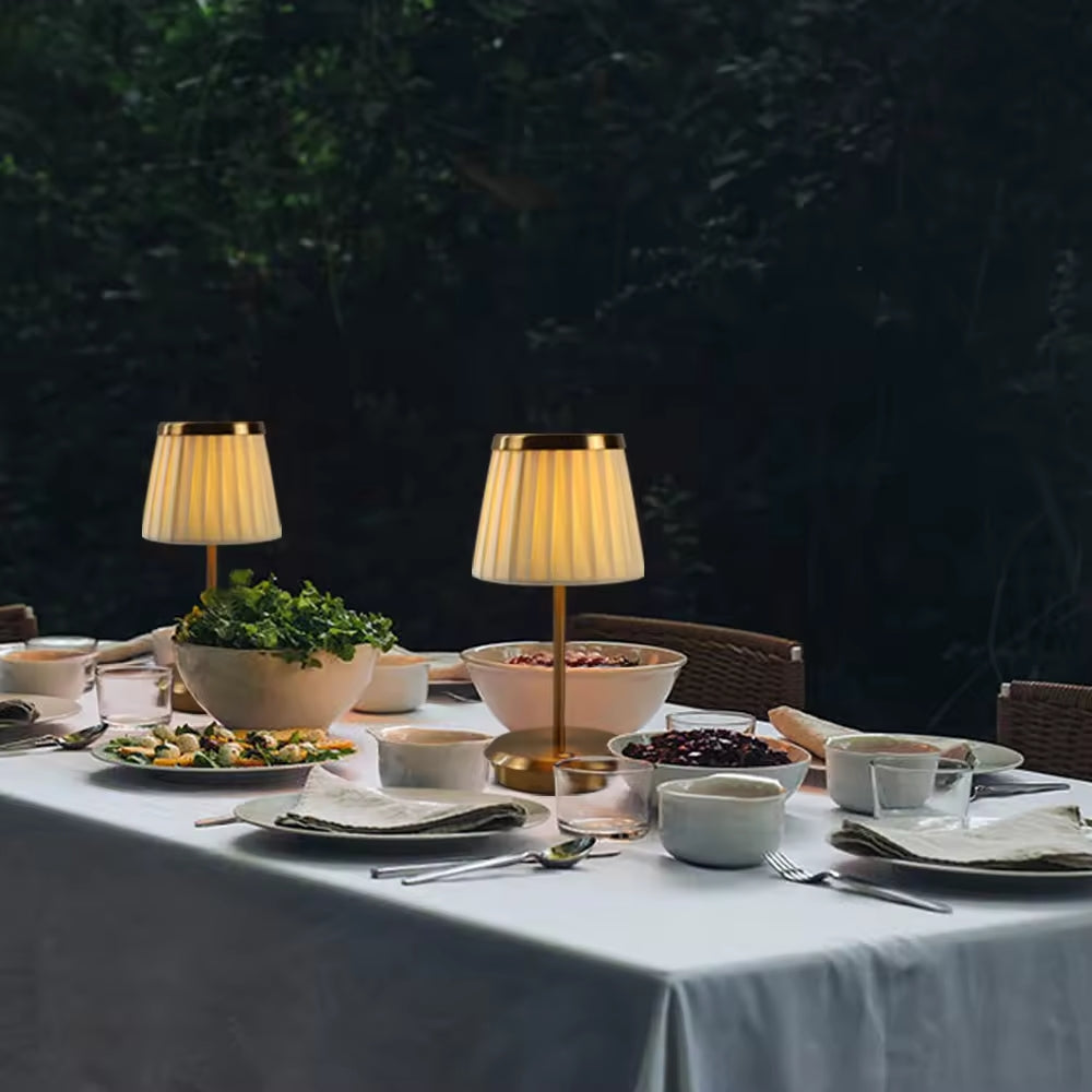 Classic Wireless Elegance Fabric Table Lamp